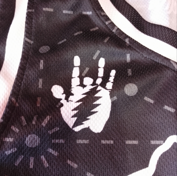 Jerry Garcia Wolf V Neck Athletic Tank Top Unisex Grateful Dead - Picture 2 of 6